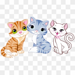 Cat Clip Puppy - Cat Cute Cartoon Png, Transparent Png