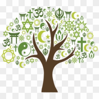 Interfaith Forum Logo, Tree With Different Religious - Interfaith Solidarity, HD Png Download