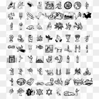 Religious Symbols Font - Ttf Free Download Symbol Font For Map, HD Png Download