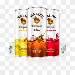 Malibu Rum Cans - Malibu Rum & Cola, HD Png Download