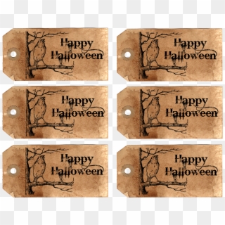 Halloween Gift Tags Collage Sheet - Handwriting, HD Png Download
