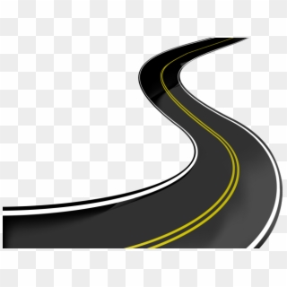 Highway Clipart Curve Road - Road, HD Png Download