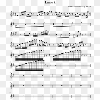 Lmao K Sheet Music Composed By Dat Boi O Shit Wha'dd - Your Reality Clarinet Sheet Music, HD Png Download