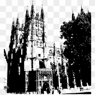 Canterbury Cathedral Canterbury Cross Church Steeple - Ink Sketch Saint Canterbury Cathedral, HD Png Download