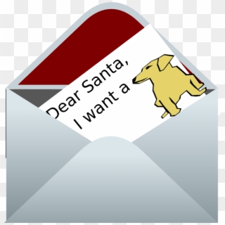 Dear Santa Letter In Envelope Clip Art - Graphic Design, HD Png Download