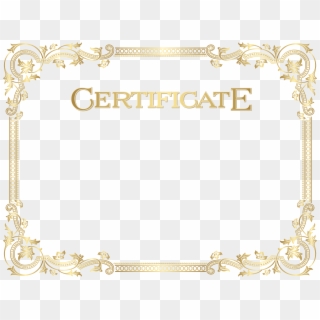 Transparent Certificate Template Clip Art Image, HD Png Download ...