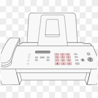 Machine Clipart Fax Machine - Draw A Fax Machine, HD Png Download