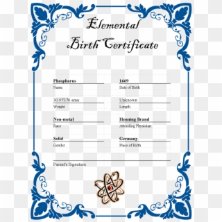 27 Images Of Ar Element Birth Certificate Template - Border Design Of Paper, HD Png Download