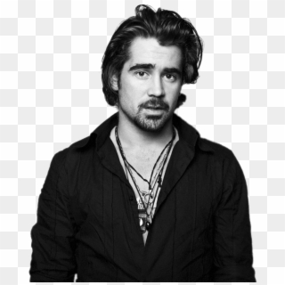 Colin Farrell Black And White - Gentleman, HD Png Download