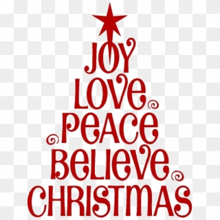 Christmas Quotes Png - Love Joy Peace Christmas, Transparent Png