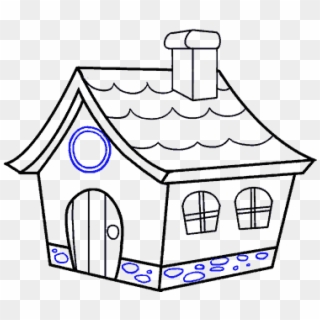 Drawing Houses Nice House - Draw A Cartoon House, HD Png Download