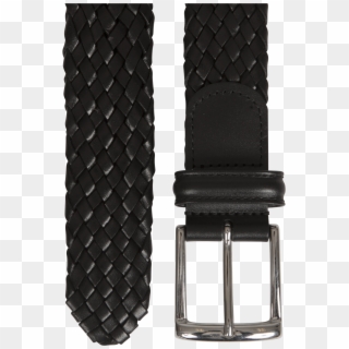 Black Braided Leather Belt - Belt, HD Png Download