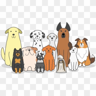 Dogs Cartoon Png - Group Of Dogs Cartoon Png, Transparent Png