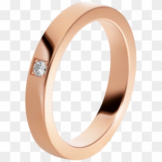 Marryme 18 Kt Rose Gold Wedding Band Set With A Diamond - Marry Me Bulgari, HD Png Download