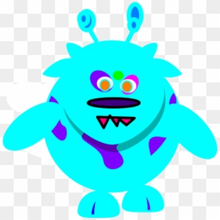 Blue Monster Svg Clip Arts 594 X 596 Px - Cartoon, HD Png Download