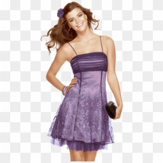 Nina Agdal Purple Dress - Nina Agdal Png, Transparent Png