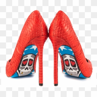 Red Stiletto Heels Skull Print Python Sexy Pumps Image - Thomas The Tank Engine, HD Png Download