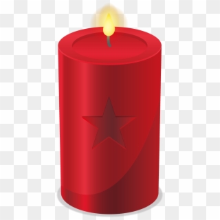 Flameless Red Transprent Png Free Download Cylinder - Red Candles Png, Transparent Png