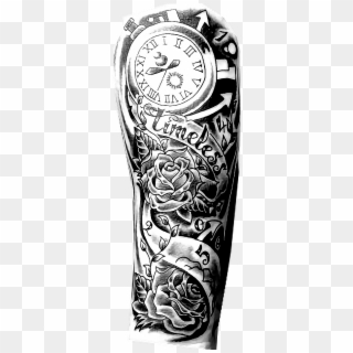 #timeless #sleeve #arm #hand #body #b&w #blackandwhite - Tattoo Arm Sleeve Png, Transparent Png