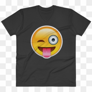 Men's Emoji V Neck - T-shirt, HD Png Download