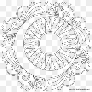 Free Coloring Mandalas Star Mandala To Color Zentangles - Star Mandala Coloring Pages, HD Png Download