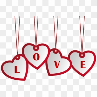 Hanging Love Hearts Png Image - Happy Birthday Love Png, Transparent Png