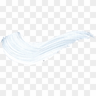 26 White Paint Brush Stroke - White Transparent Paint Stroke, HD Png Download