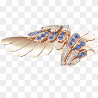 Gold Angel Ring With Diamonds And Saphires, HD Png Download