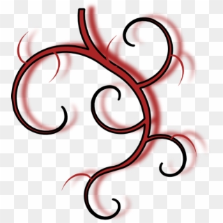 Red Tribal Vine Clip Art - Red Tribal, HD Png Download
