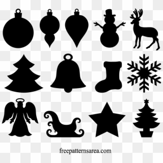 Winter And Christmas Ornament Cutouts Wood Templates - Christmas Ornament Svg Free, HD Png Download