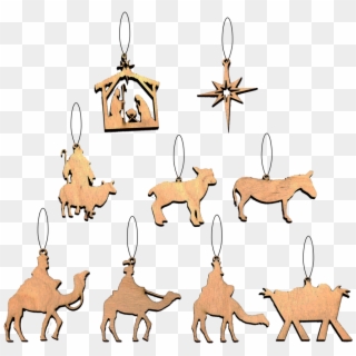 Nativity Wood Ornaments - Cartoon, HD Png Download