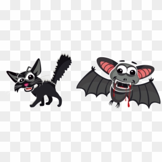 Vampire Bat Clip Art - Cat, HD Png Download