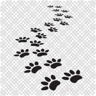 Vector Dog Paw Prints Clipart Dog Cat Tiger - Paw Prints Trail Sticker, HD Png Download