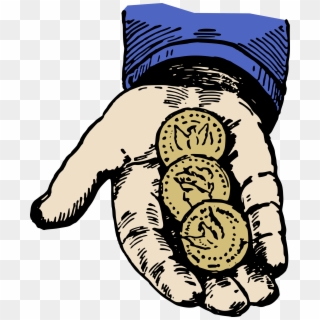 This Free Icons Png Design Of Hand With Coins, Transparent Png