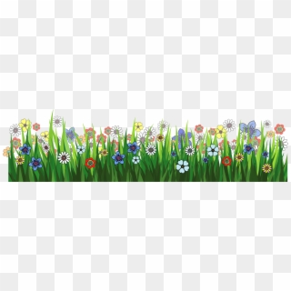 Grass Ground With Flowers Png Picture - Flower Garden Cartoon Png, Transparent Png