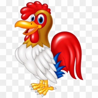 Rooster Vector Cute Cartoon - Rooster Cartoon Png, Transparent Png