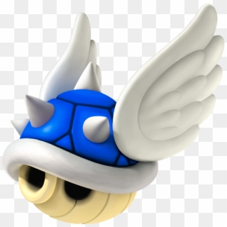 Blue Shell With Wings, HD Png Download
