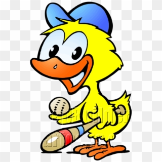 Chicken Baseball Player Mascot Logo - Baseball Player Cartoon, HD Png Download