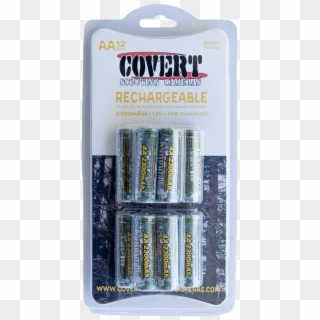 12 Pack Aa Rechargeable Nimh Batteries - Covert, HD Png Download