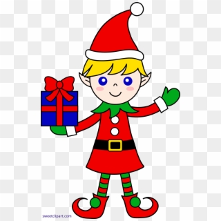 Christmas Elf Clipart - Cute Santa And Elf, HD Png Download