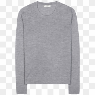 Balenciaga Gray Cashmere Sweater - Sweater, HD Png Download