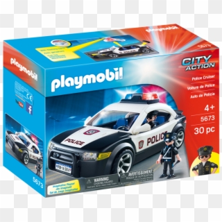 Playmobil Police Cruiser Patrol Car With Flashing Lights - Playmobil Police Car 5673, HD Png Download