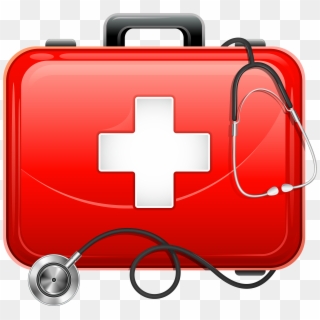 Medical Bag And Stethoscope Png Clipart - First Aid Box Clipart, Transparent Png