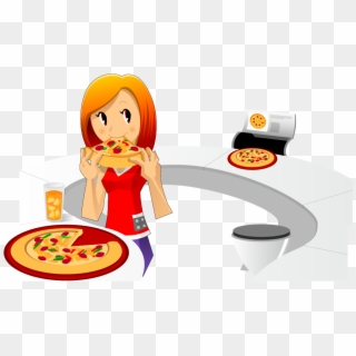 Jpg Library Download Chicago Style Restaurant Girl - Imagenes De Una Niña Comiendo Pizza, HD Png Download