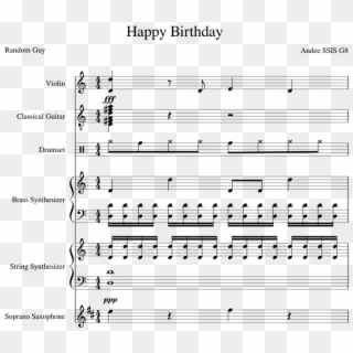Happy Birthday Piano Tutorial - Sheet Music, HD Png Download