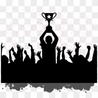 Building Motivation Champion People Celebrating Silhouettes - Team Building Team Work Clipart, HD Png Download