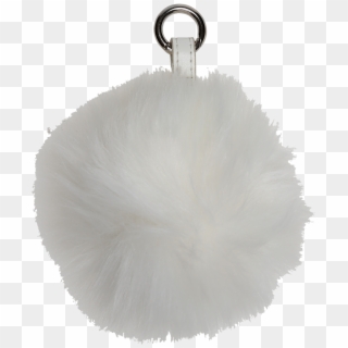 Pompom Charm With Strap And O-ring Lock - White Pom Pom Png, Transparent Png
