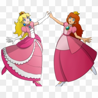 Princess Peach Clipart Toadstool - Princess Toadstool And Princess Peach, HD Png Download
