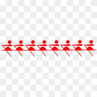 Rowing Oars Team Sport Pictogram Red Eight - Rowing Team Png, Transparent Png