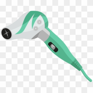 Hair Dryer Green White Leaves Png And Vector Image - Cutting Tool, Transparent Png